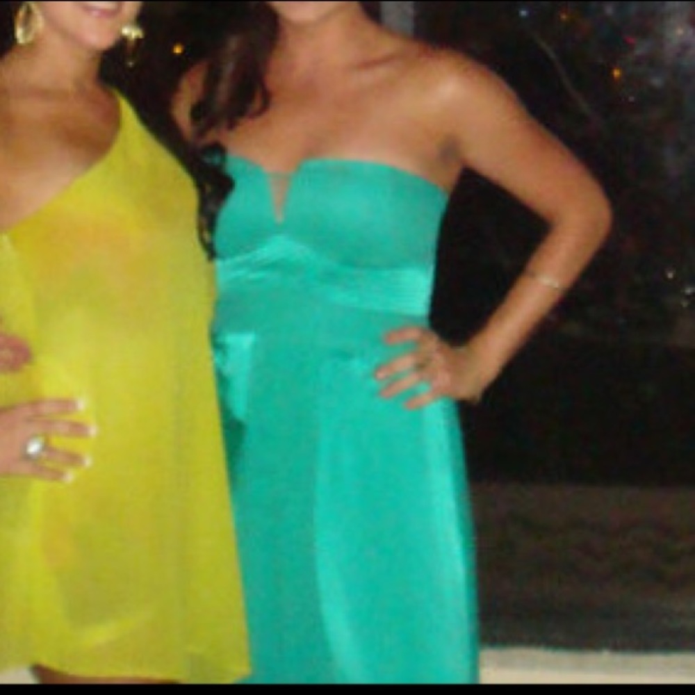 BCBG emerald green long formal dress